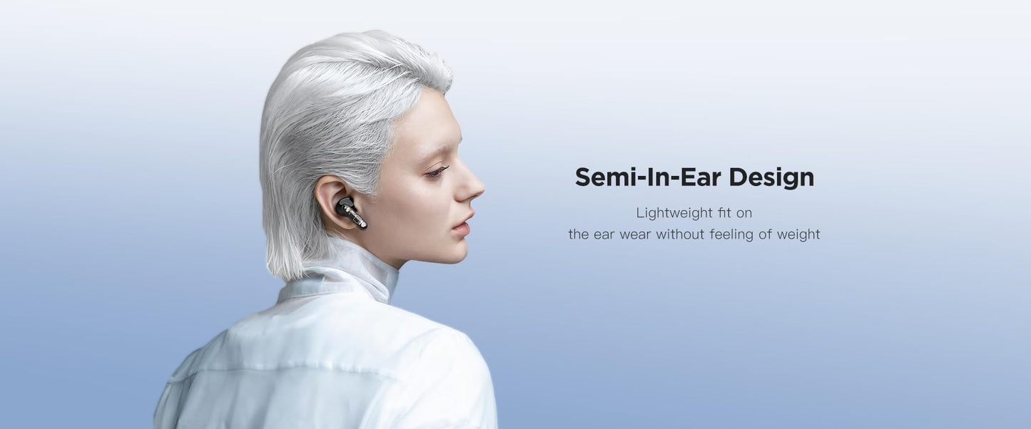 Recci Mars series wireless earbuds, heavy bass, HiFi sound quality. V5.3 wireless version industry-leading, transparent design