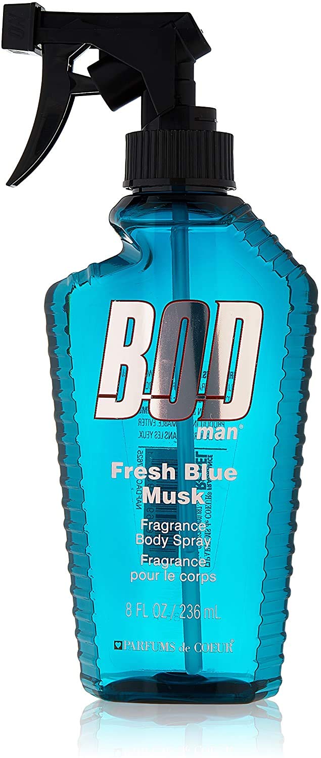 Bod Man Fresh Blue Musk By Parfums De Coeur Body Spray 8 Oz For Men by Parfums de Coeur