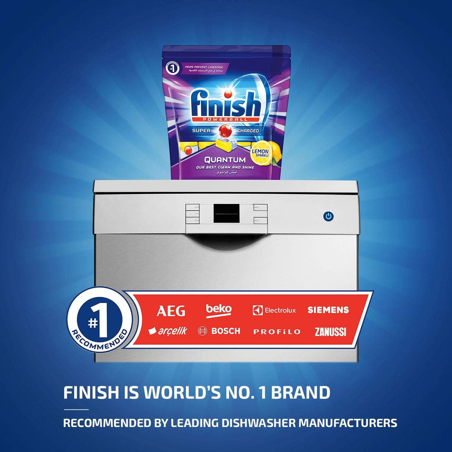 Finish Dishwasher Detergent Tablets, All in One Lemon, 28+14s (42 tablets)