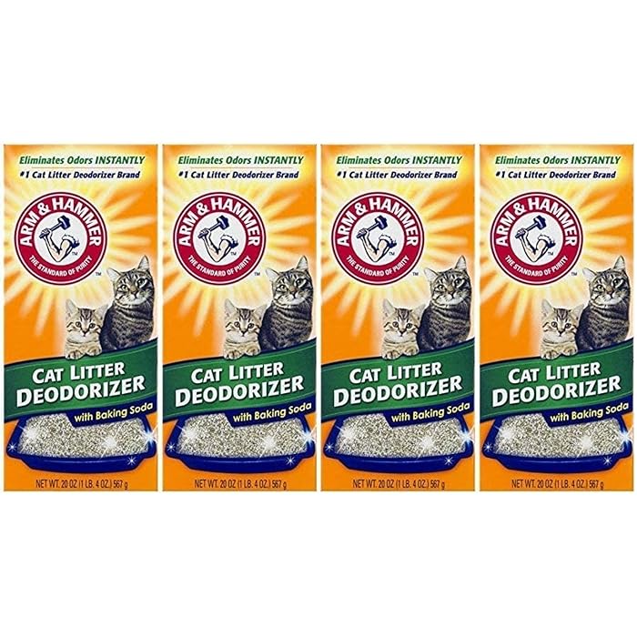 Arm & Hammer for Pets Cat Litter Deodorizer with Activated Baking Soda 20 oz (Pack of 4)