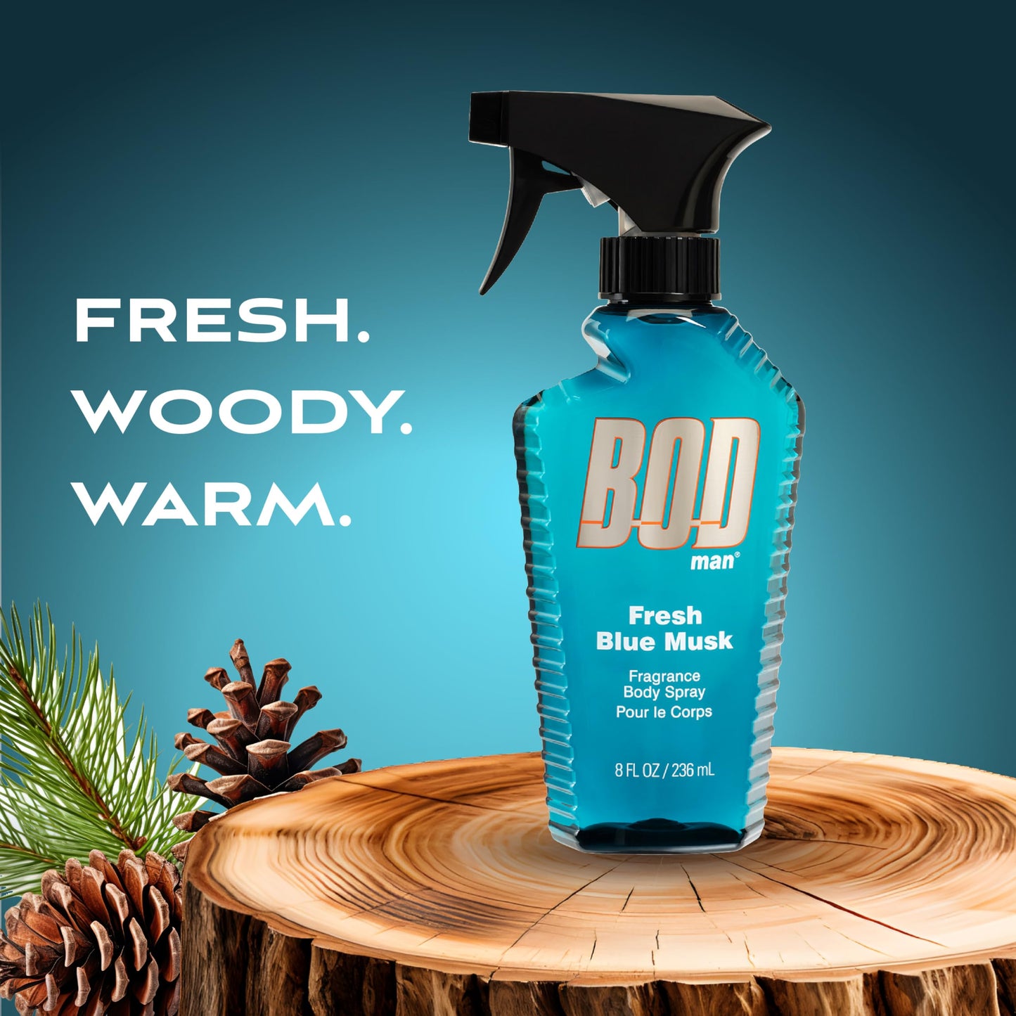 Bod Man Fresh Blue Musk Body Spray By Parfums De Coeur