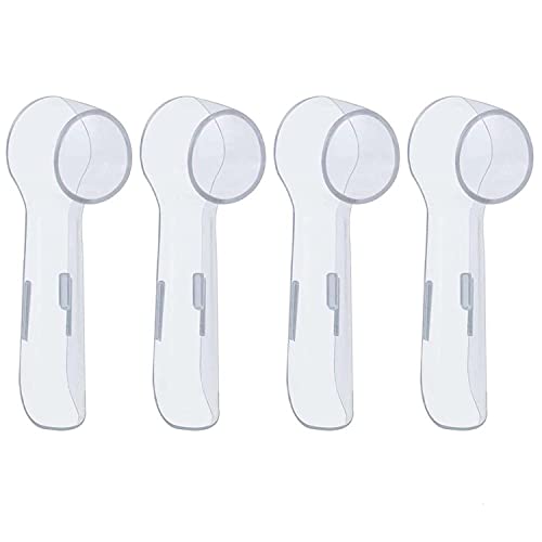 Oral B Compatible Replacement Brush Head Protection Cover Caps- 4 Pk – Keep Your Electric Toothbrush Heads Dust & Germ Free- Great for Travel & Everyday Use- Case Contributes to Sanitary Health