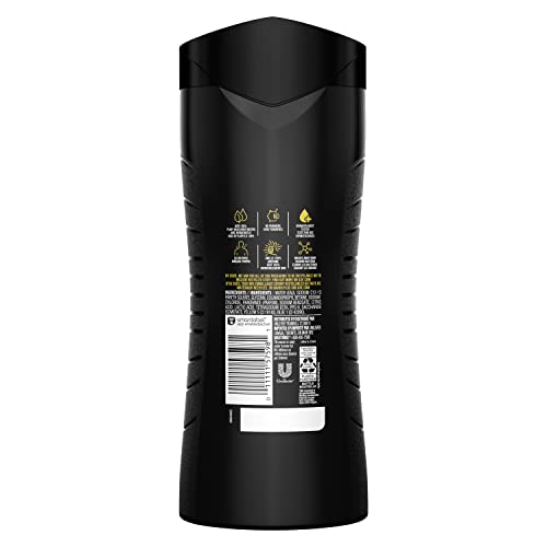 AXE Body Wash 12h Refreshing Scent Cleanser Black Frozen Pear and Cedarwood Men's Body Wash with 100 percent Plant-Based Moisturizers, 16 Fl Oz (Pack of 4)