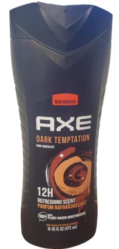 Pack of 3 Axe Dark Temptation Scent Cleansing Body Wash Refreshing Fragrance 16 Oz