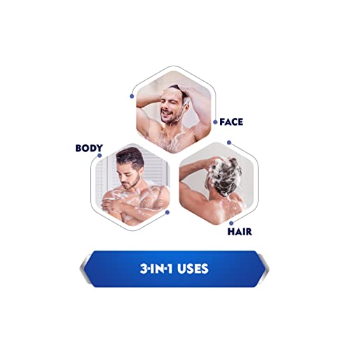 NIVEA MEN Hair, Face & Body Wash, Active Clean Shower Gel, 250ml