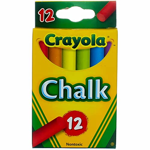 Crayola 510816 Chalk, Two Each Of Six Assorted Colors, 12 Sticks/Box