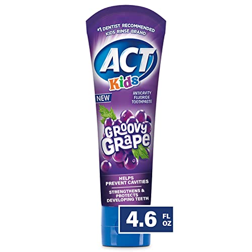 ACT Kids Anticavity Fluoride Toothpaste, Groovy Grape, 4.6 oz.