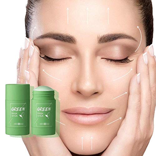 Green Tea Mask Stick, Facial Deep Clean Pore Smearing Clay Stick Mask, Green Tea Purifying Clay Stick Masks Removing Blackhead, Face Moisturizes Oil Control, Improves Skin for Women Men