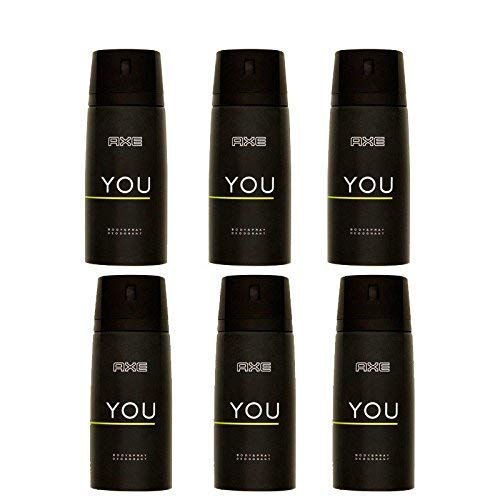 6 Pack Axe YOU Mens Deodorant Body Spray, 150ml