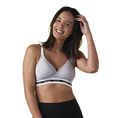 BRAVADO! DESIGNS Original Nursing Sleep Bra in Cotton-Modal | Dove Heather | M