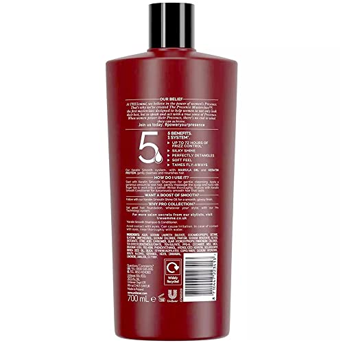 Tresemme Keratin Smooth Shampoo with Marula Oil, Pro Collection - 24 Fl Oz / 700 mL x 2 Pack