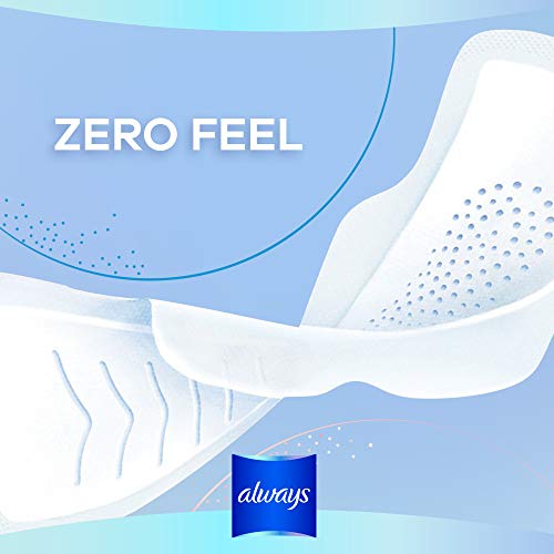 Always Infinity Size 3 Feminine Pads with Wings, Extra Heavy Flow Absorbency, Unscented, 14 Count