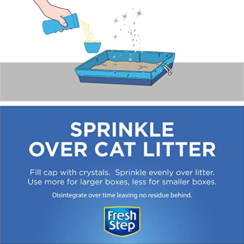 Fresh Step Cat Litter Crystals | Cat Litter Box Deodorizer Product for All Cats | Combats Cat Odors and Neutralizes Smells | Summer Breeze Scent, 15 Oz - 3 Pack