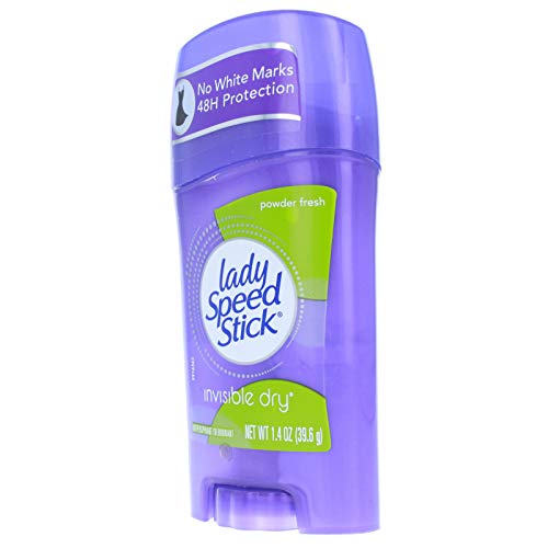 Lady Speed Stick Antiperspirant Deodorant Invisible Dry Powder Fresh 1.40 oz (Pack of 4)