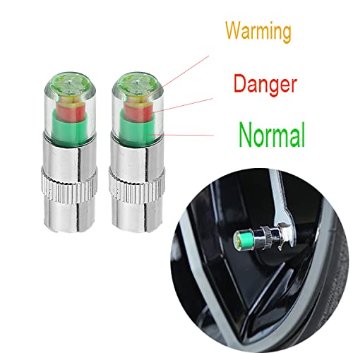 12pcs Car tire Pressure Monitor Valve stem Cap Sensor Indicator, 2.4Bar 36PSI Pressure Monitor Tire Valve Stem Caps with 3-Color Eye Alert for Cars, Motorcycles, Bicycles.