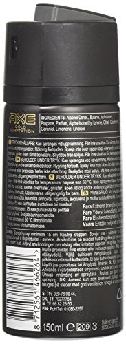 AXE DEODORANT BODY SPRAY (PACK OF 6, Gold Temptation)