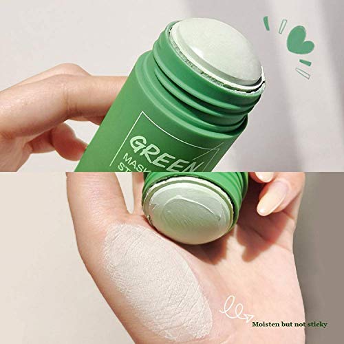 Green Tea Mask Stick, Facial Deep Clean Pore Smearing Clay Stick Mask, Green Tea Purifying Clay Stick Masks Removing Blackhead, Face Moisturizes Oil Control, Improves Skin for Women Men