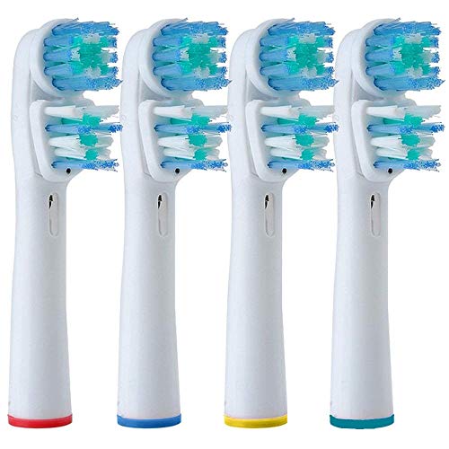 Replacement Brush Heads for Braun Oral-B Dual Clean Electric Toothbrush - Pack of 4