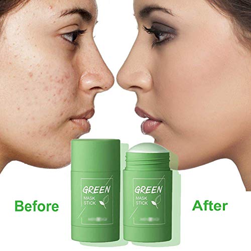 Green Tea Mask Stick, Facial Deep Clean Pore Smearing Clay Stick Mask, Green Tea Purifying Clay Stick Masks Removing Blackhead, Face Moisturizes Oil Control, Improves Skin for Women Men