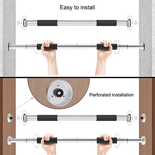 Leogreen Extendable Doorway Chin Up Bar, Adjustable Pull Up Bar for Door Frame, Perfect Home Exercise Training Fitness Gym Workout Equipment