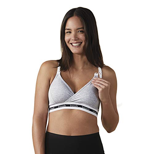 BRAVADO! DESIGNS Original Nursing Sleep Bra in Cotton-Modal | Dove Heather | M