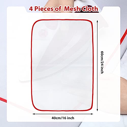 Protective Ironing Scorch Mesh Cloth Scorch-Saving Ironing Protector Pressing Cloth Pad for Easy Ironing and Protection (4 Pieces)