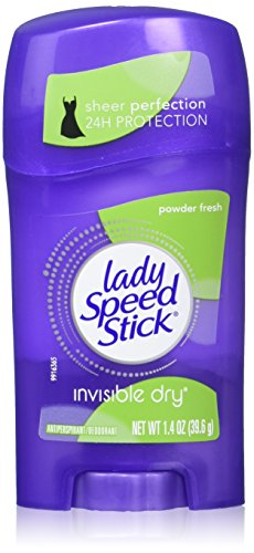 Lady Speed Stick Deodorant 1.4oz Powder Fresh Invisible Dry (6 Pack)