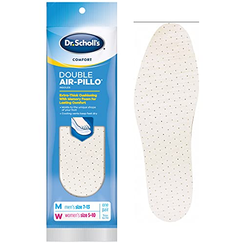 Dr. Scholl’s Comfort Double Air-Pillo Insoles, Men’s Size 7-13, Women’s Size 5-10 , 1 Pair