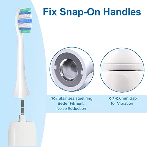 Toothbrush Replacement Heads, Compatible with All Phillips Sonicare Snap-On Electric Toothbrushes