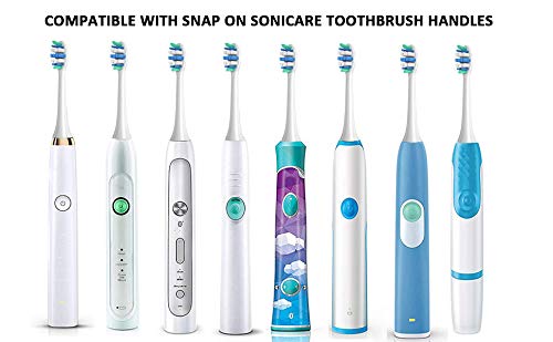 Toothbrush Replacement Heads, Compatible with All Phillips Sonicare Snap-On Electric Toothbrushes