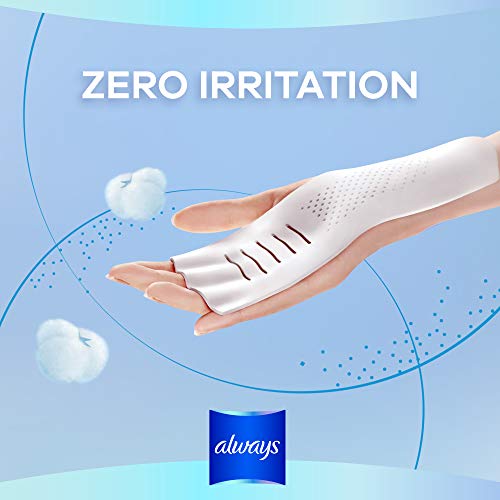 Always Infinity Size 3 Feminine Pads with Wings, Extra Heavy Flow Absorbency, Unscented, 14 Count