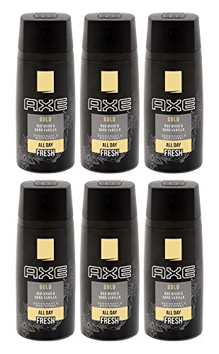 Axe, Body spray, gold oud wood & dark vanilla - 150ml/5.07oz [6 pack]