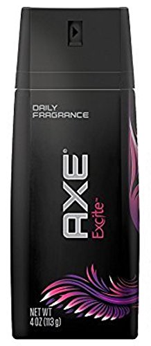 Axe Daily Fragrance/Body Spray - Excite - Net Wt. 4 OZ (113 g) Each - Pack of 3