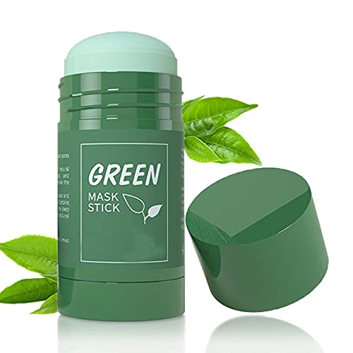 Green Tea Mask Stick, Facial Deep Clean Pore Smearing Clay Stick Mask, Green Tea Purifying Clay Stick Masks Removing Blackhead, Face Moisturizes Oil Control, Improves Skin for Women Men