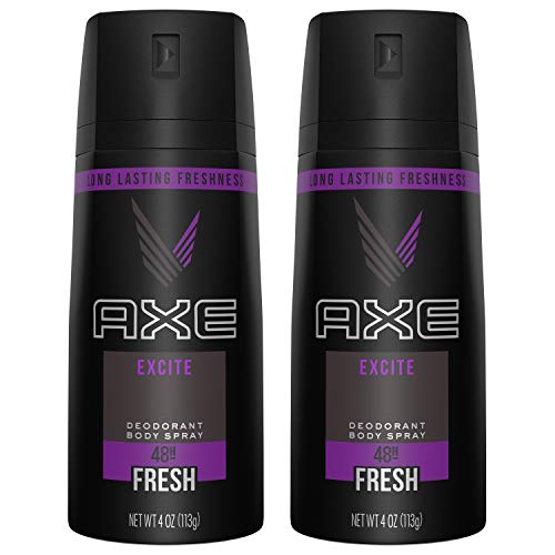 AXE Body Spray for Men, Excite, 4 Ounce (Pack of 2)