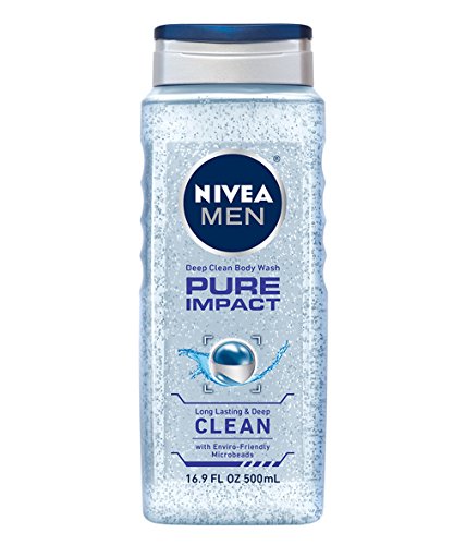 NIVEA Men Pure Impact 3-in-1 Body Wash 16.9 Fluid Ounce (Pack of 3)