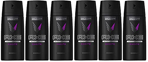 Axe Deodorant Bodyspray, Excite, 150ml (Pack of 6)