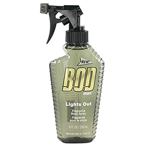 Bod Man Parfums De Coeur Lights Out Fragrance Body Spray for Men, 8 Ounce