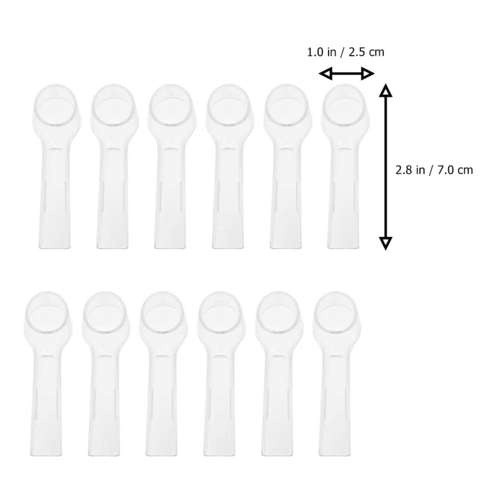 Healifty Electric Travel Toothbrushes Toothbrush Cover for Electric Toothbrush: Electric Toothbrush Replacement Heads Cover for Travel Toothbrushes Brush Cover for Home 12pcs Electric Tootbrush