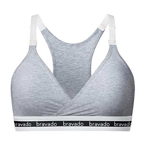 BRAVADO! DESIGNS Original Nursing Sleep Bra in Cotton-Modal | Dove Heather | M