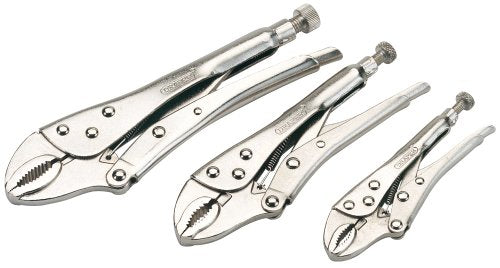 Draper 14040 3-Piece Curved Jaw Self-Grip Pliers Set