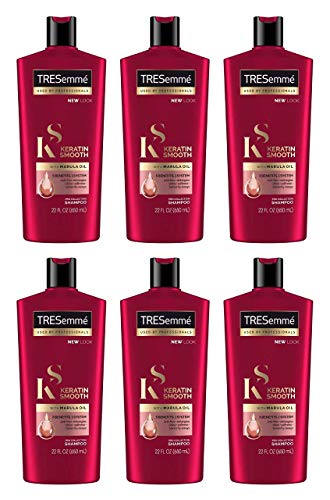 Tresemme Shampoo Keratin Smooth With Marula Oil, 22 Fluid Ounce, Pack of 6