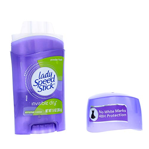 Lady Speed Stick Antiperspirant Deodorant Invisible Dry Powder Fresh 1.40 oz (Pack of 4)