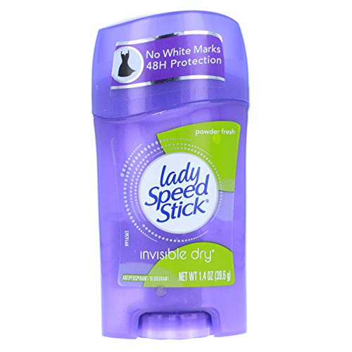 Lady Speed Stick Antiperspirant Deodorant Invisible Dry Powder Fresh 1.40 oz (Pack of 4)