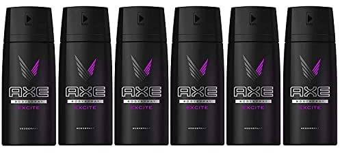 AXE Body Spray Deodorant Excite 150 Ml/5.07 Oz (Pack of 6)