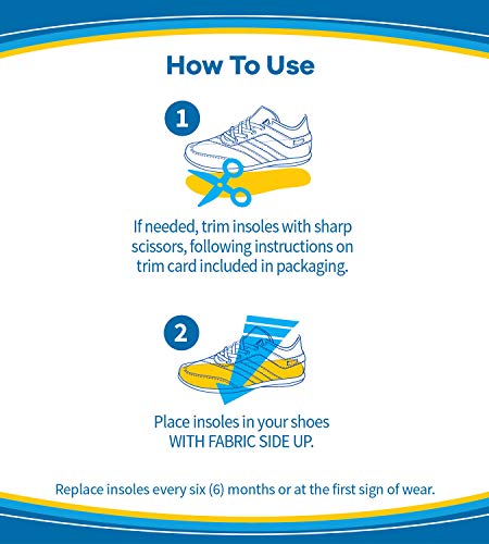 Dr. Scholl’s Comfort Double Air-Pillo Insoles, Men’s Size 7-13, Women’s Size 5-10 , 1 Pair