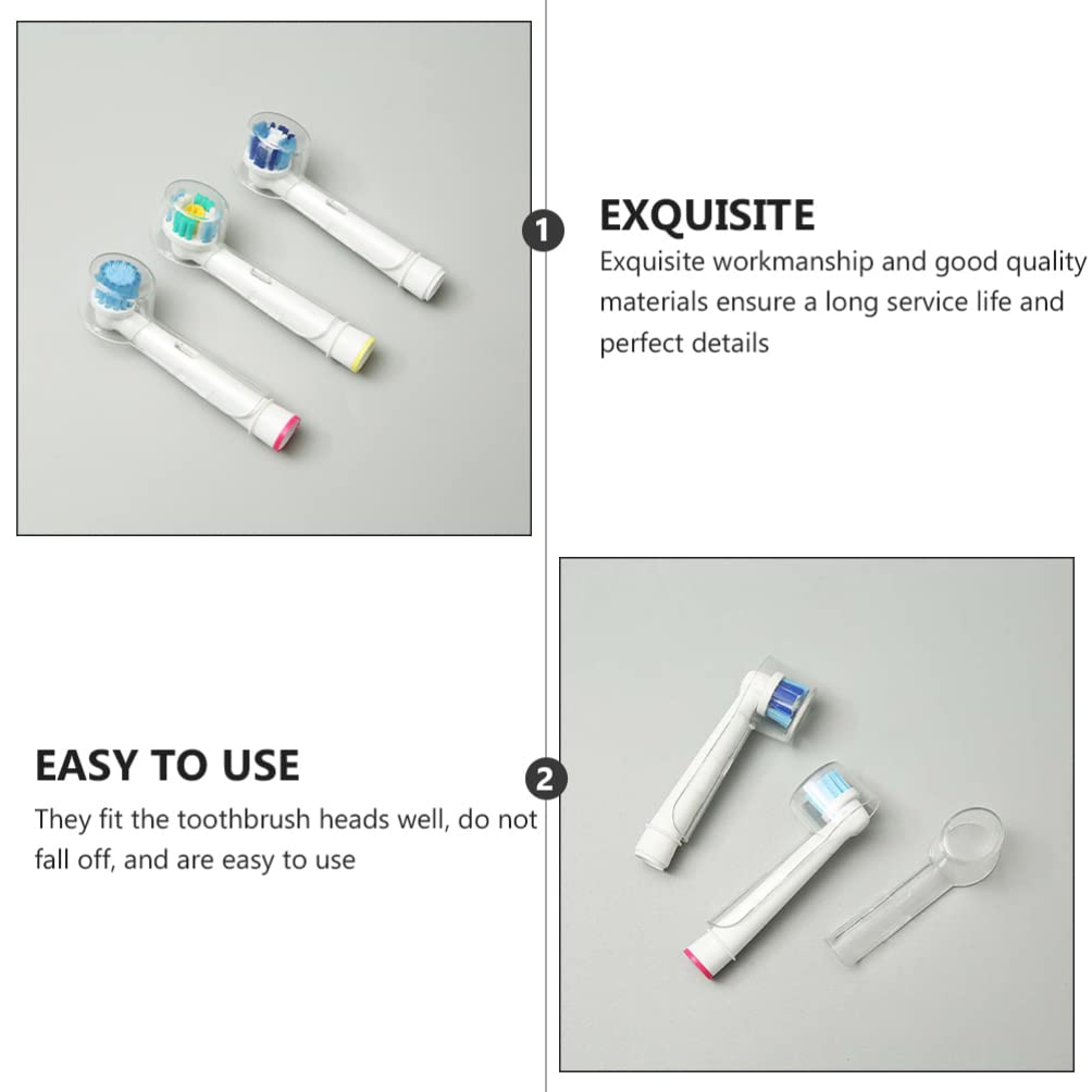 Healifty Electric Travel Toothbrushes Toothbrush Cover for Electric Toothbrush: Electric Toothbrush Replacement Heads Cover for Travel Toothbrushes Brush Cover for Home 12pcs Electric Tootbrush