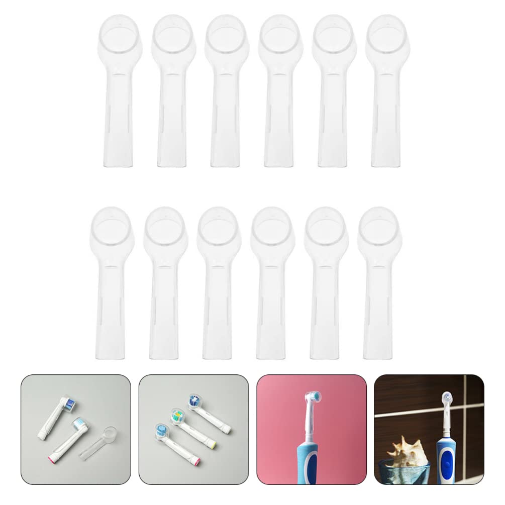 Healifty Electric Travel Toothbrushes Toothbrush Cover for Electric Toothbrush: Electric Toothbrush Replacement Heads Cover for Travel Toothbrushes Brush Cover for Home 12pcs Electric Tootbrush