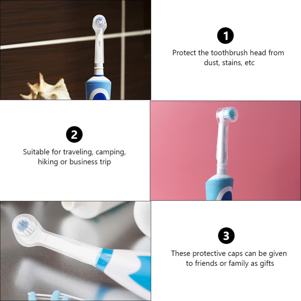 Healifty Electric Travel Toothbrushes Toothbrush Cover for Electric Toothbrush: Electric Toothbrush Replacement Heads Cover for Travel Toothbrushes Brush Cover for Home 12pcs Electric Tootbrush