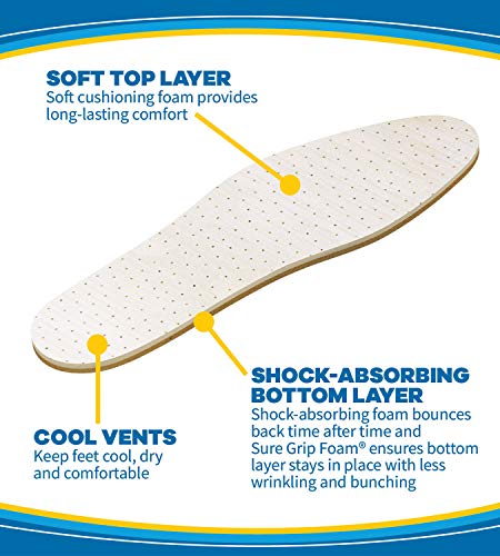 Dr. Scholl's AIR-PILLO Insoles // Ultra-Soft Cushioning and Lasting Comfort with Two Layers of Foam that Fit in Any Shoe - One pair